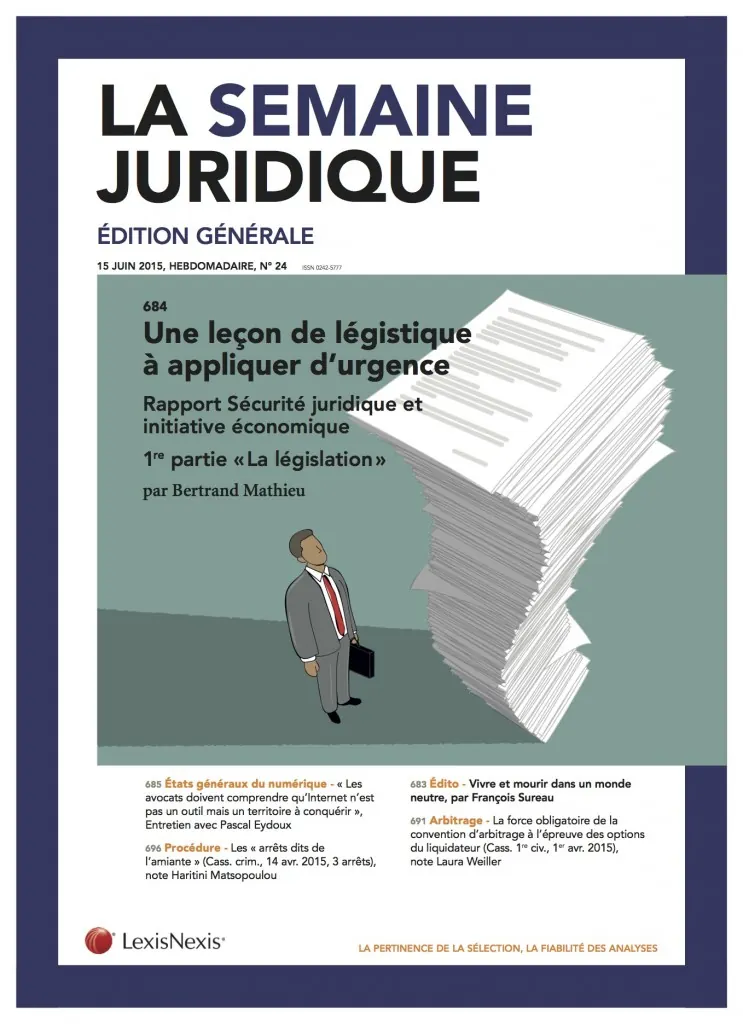 JCP 15 juin 2015 (1)